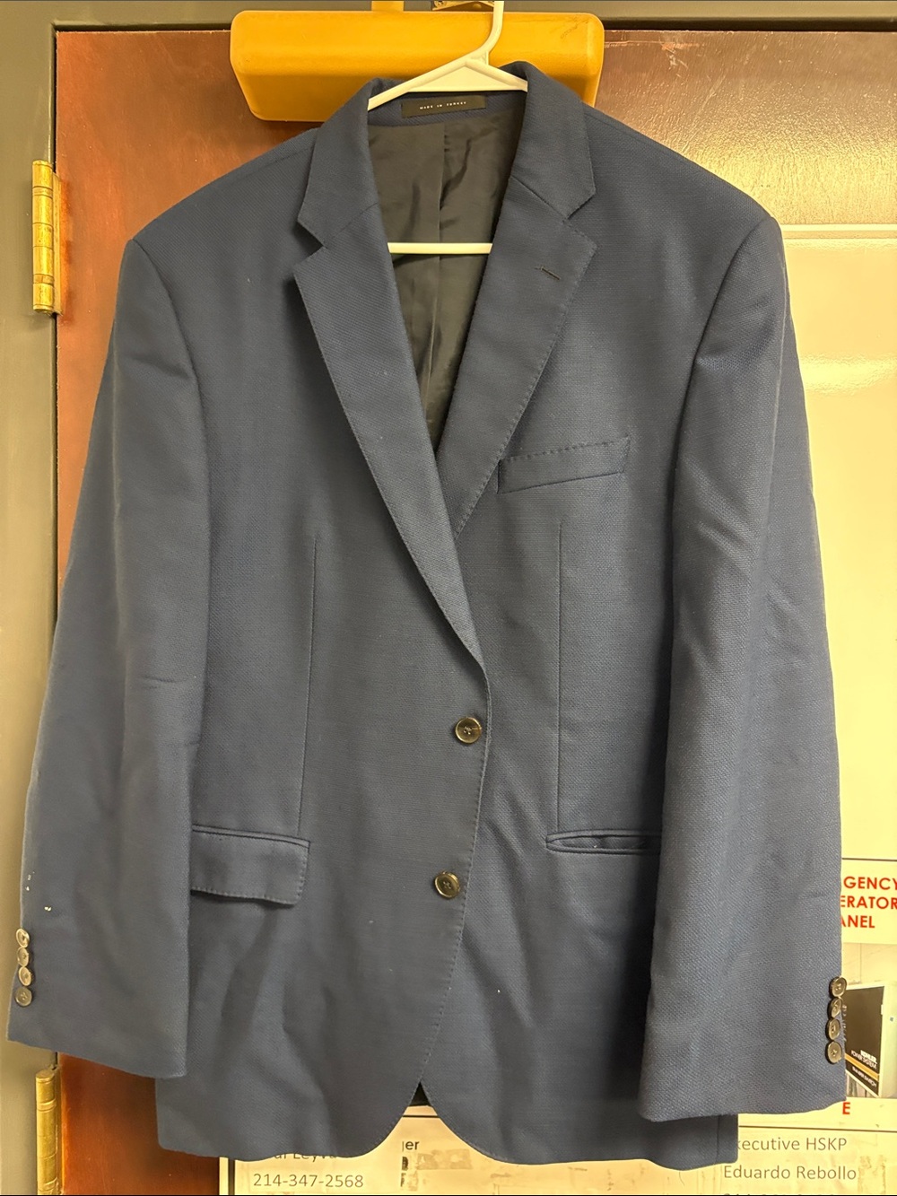 Hugo Boss Men's Blue Two-Button Sport Coat 44R